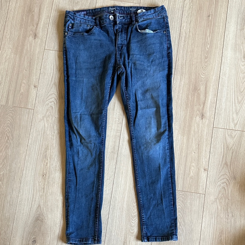 Chaps Men's Deep Blue Skinny Jeans 34/32